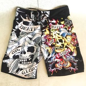 NWOT Ed Hardy Men's Board Shorts Trunks